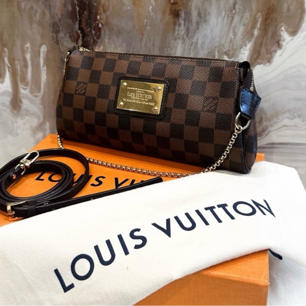 -Louis Vuitton Damier Ebene Eva Clutch-